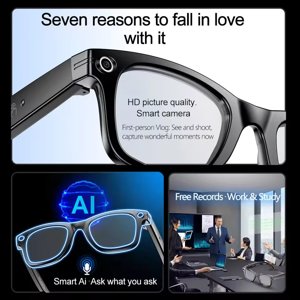 AI Camera Smart Glasses With Photo & Call Features