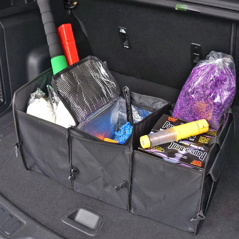 Foldable Car Trunk Organizer Storage Bag With Multiple Pockets