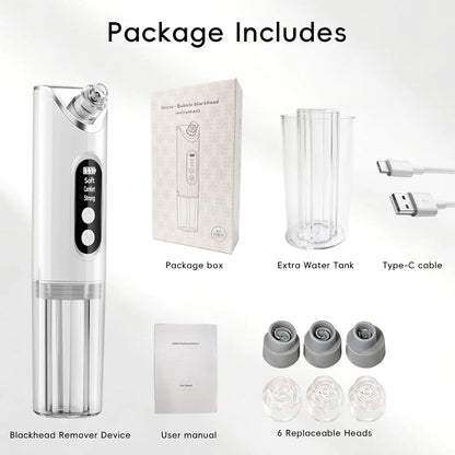 Electric Blackhead Remover | 6 Suction Heads Facial Pore Vacuum