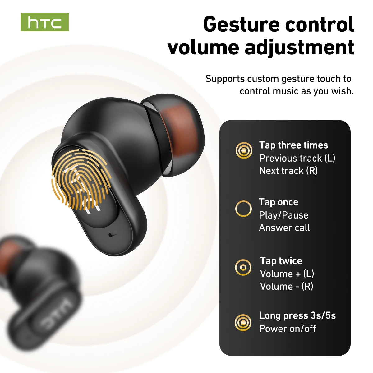 HTC NE79 AI Translator Earbuds | 135+ Languages