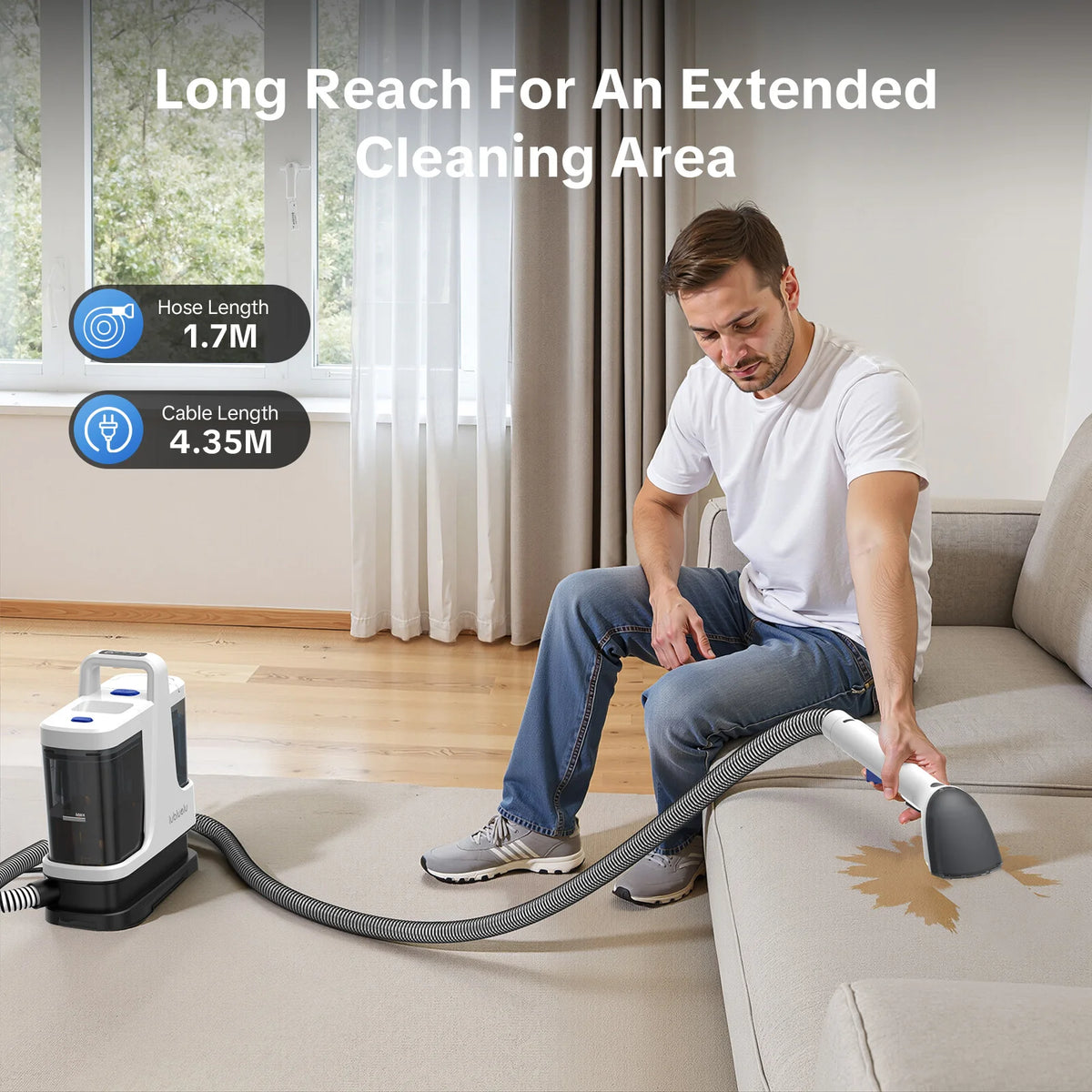 4-in-1 Carpet Steam Cleaner | Hot Water Suction