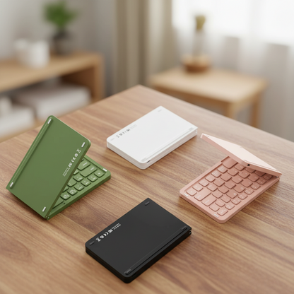 Tech Spark Foldable Bluetooth Keyboard | Portable Phone & Tablet Keyboard