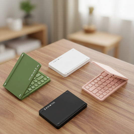 Tech Spark Foldable Bluetooth Keyboard | Portable Phone & Tablet Keyboard