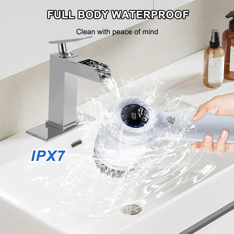 USB Electric Rotary Scrubber Cleaning Brush – 5 Heads