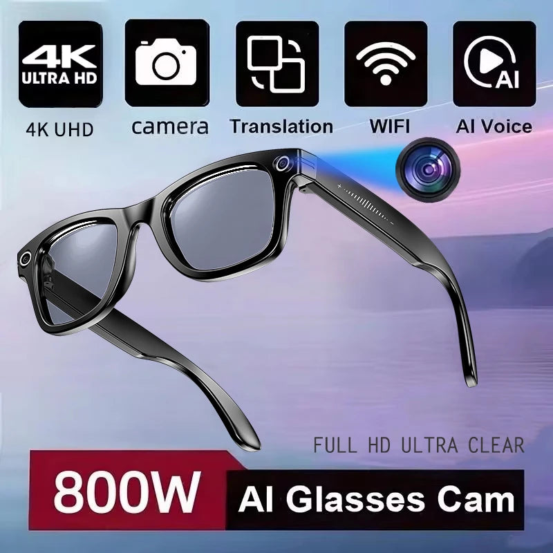 Change color Color AI Camera Smart Glasses With Photo & Call Features
