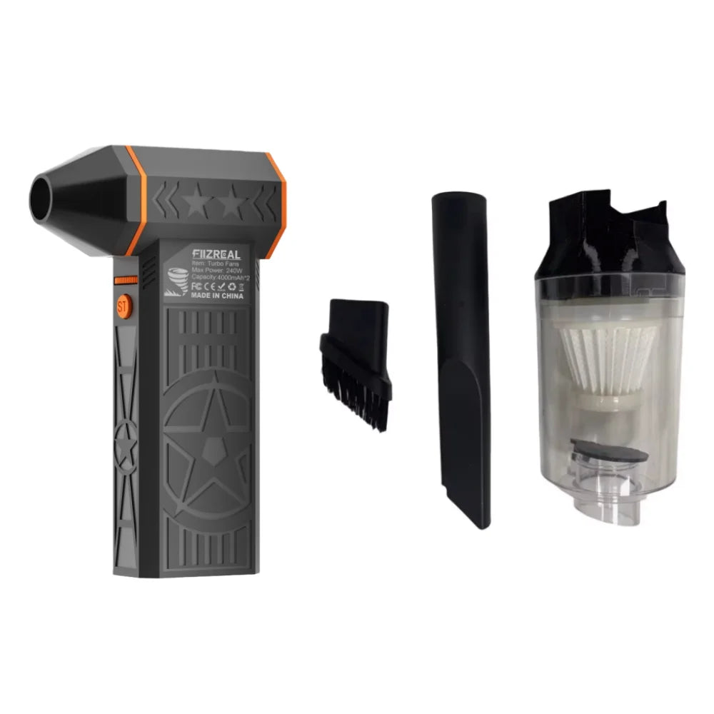 X50 With Vacuum kit Color 240W Brushless Turbo Air Duster – 57m/s, Dual Battery