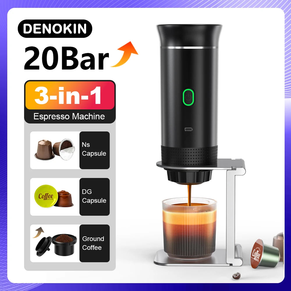 Portable Espresso Machine | USB Cordless 3-in-1