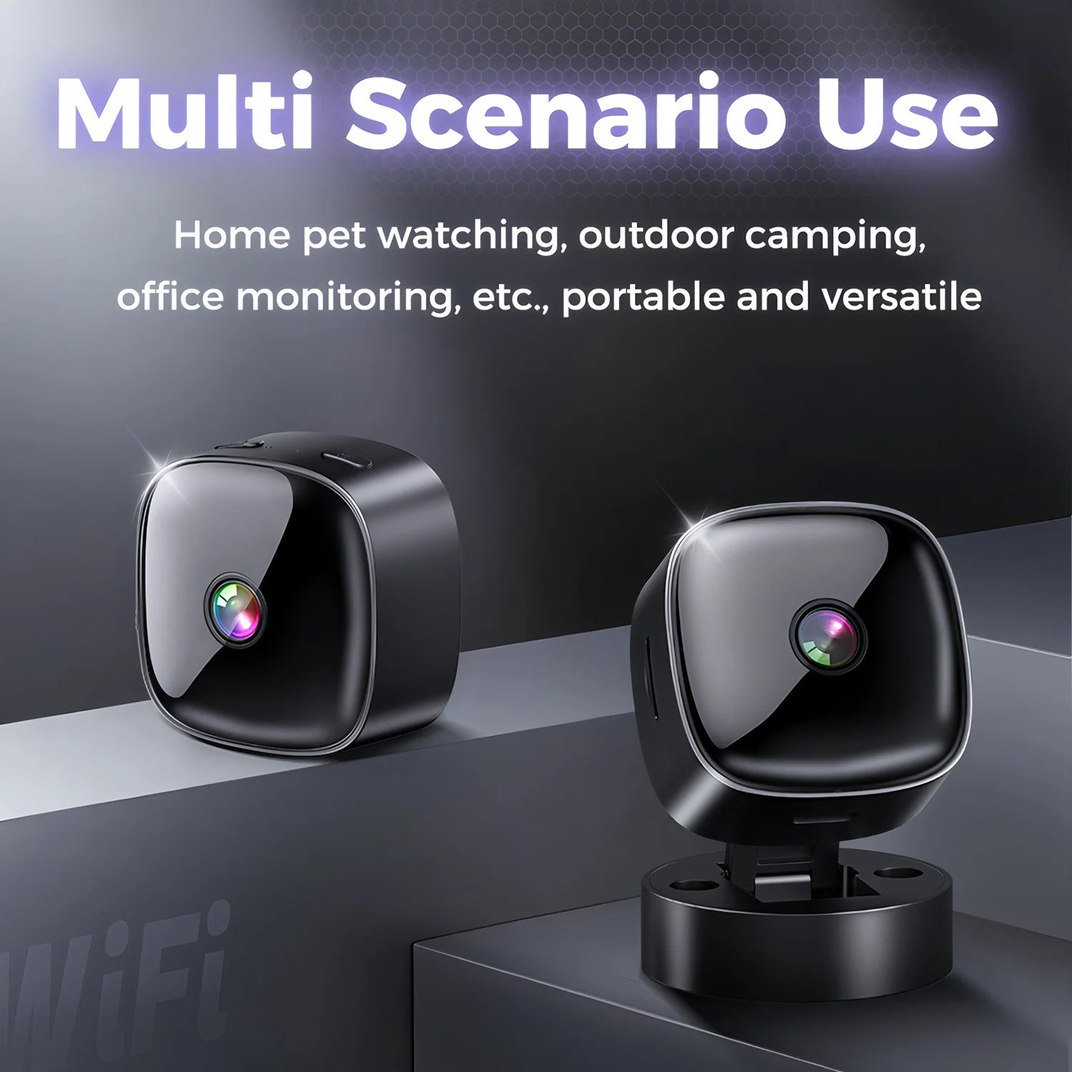 WiFi Mini Security Camera 1080P – 355° Rotating Night Vision