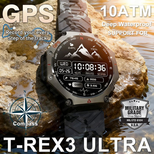 Rugged GPS Outdoor Smartwatch – AMOLED, 10ATM, Compass