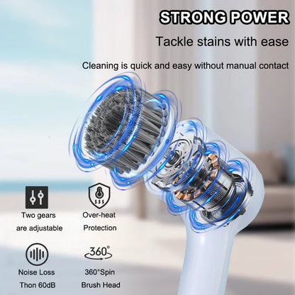 USB Electric Rotary Scrubber Cleaning Brush – 5 Heads