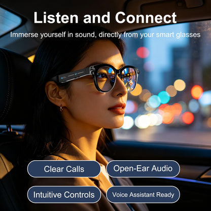 AI Smart Glasses With Camera – Voice Assistant & Music