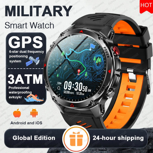 Outdoor GPS Sports Smartwatch – AMOLED, 3ATM Waterproof