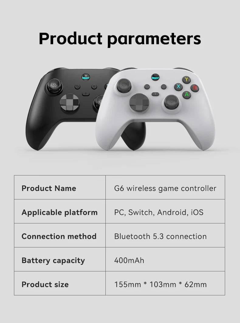 G6 Wireless Gaming Controller | Hall Effect Joysticks