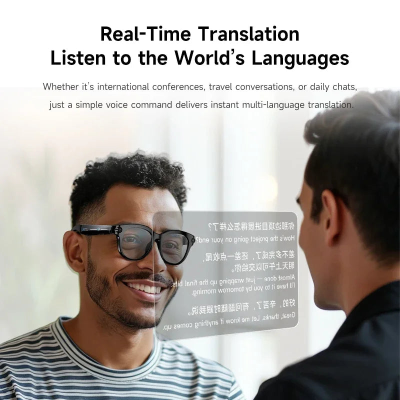 AI Smart Glasses With Camera – Voice Assistant & Music
