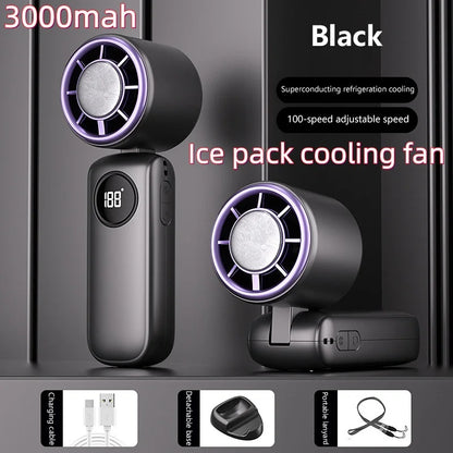 DS27Black Color Portable Hanging Neck Fan 8000mAh – Bladeless USB Cooling