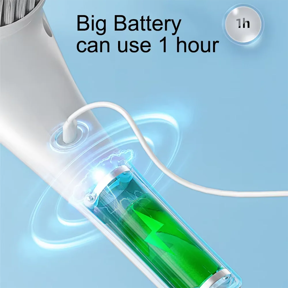5-in-1 Electric Cleaning Brush – Cordless Rotating Scrubber