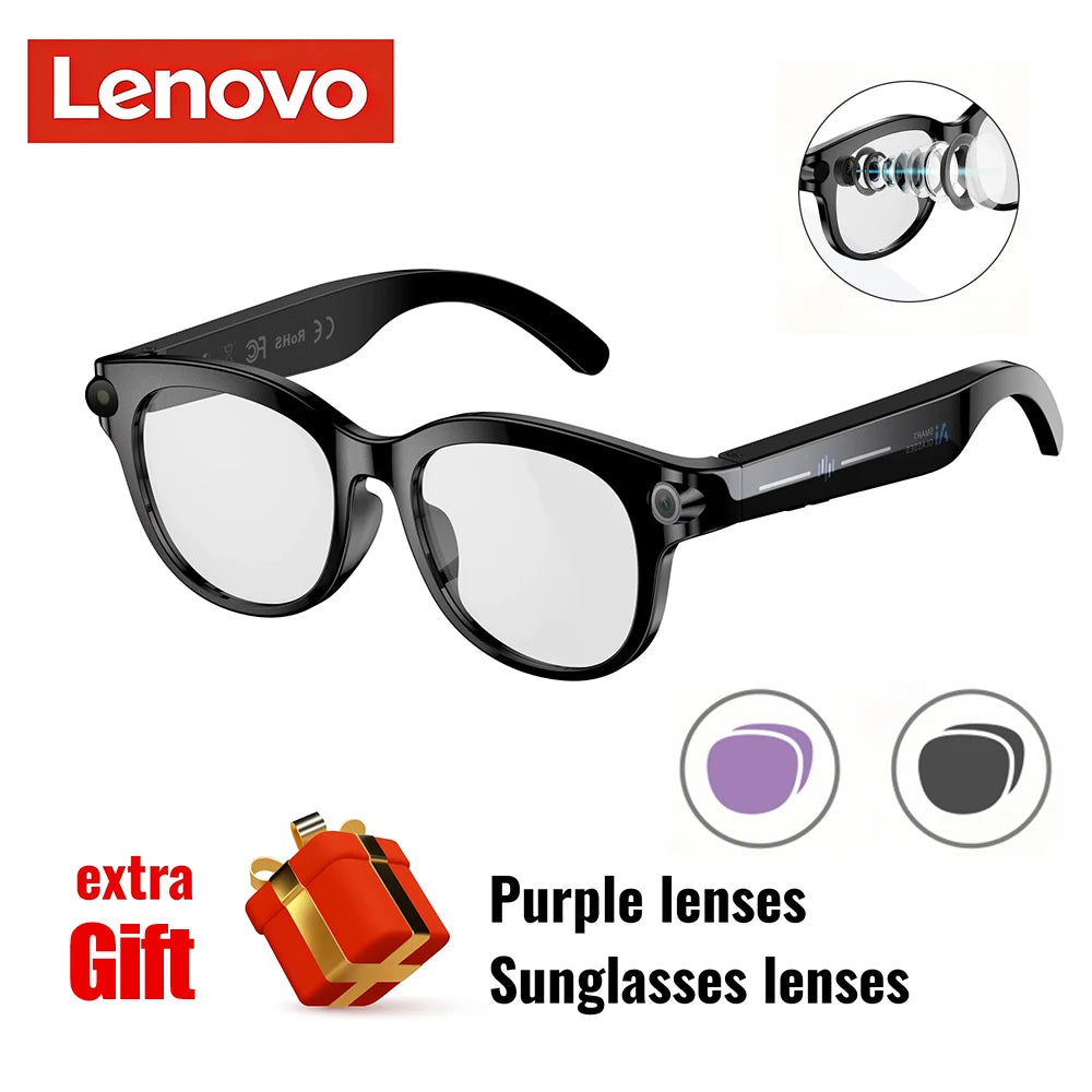 Transparent Color AI Smart Glasses With Camera – Voice Assistant & Music