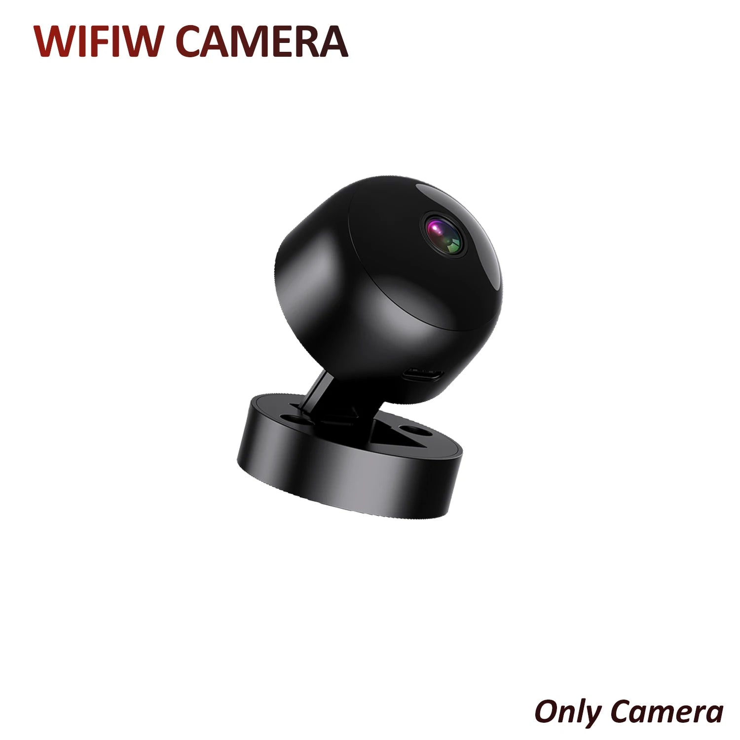 S2 Black Color WiFi Mini Security Camera 1080P – 355° Rotating Night Vision
