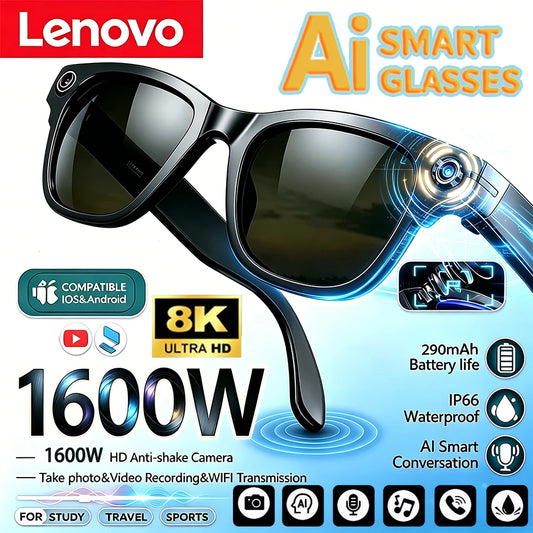 AI Smart Glasses With Camera – Voice Assistant & Music
