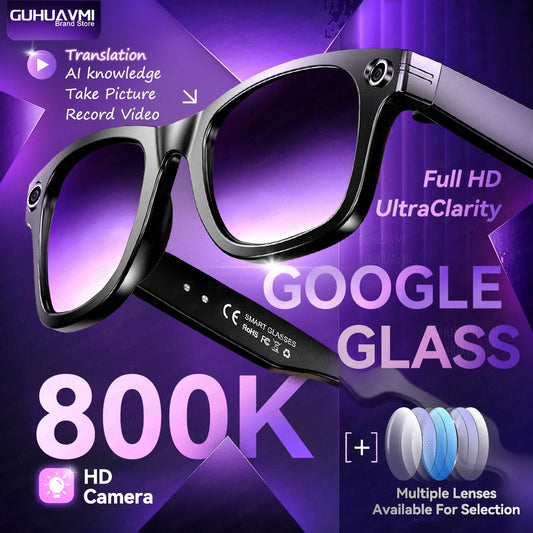 AI Camera Smart Glasses With Bluetooth Calls & Music
