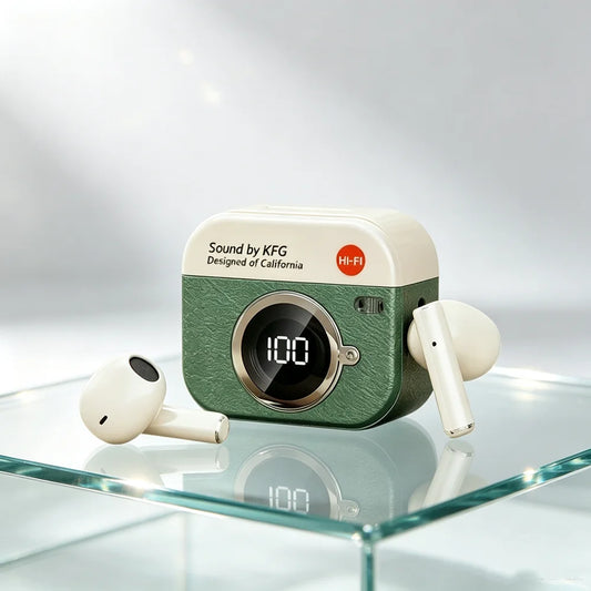 Tech Spark Retro Earphones – Gaming Mic, Bass & Noise Reduction