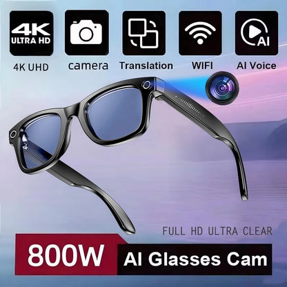 Blue light Color AI Camera Smart Glasses With Photo & Call Features