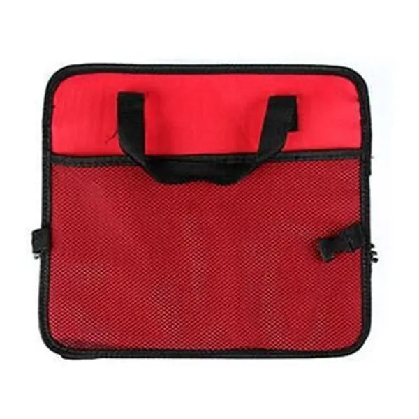 Red Color Foldable Car Trunk Organizer Storage Bag With Multiple Pockets