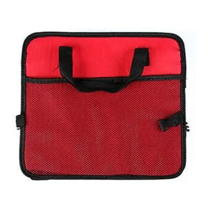 Red Color Foldable Car Trunk Organizer Storage Bag With Multiple Pockets
