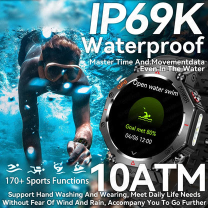 Rugged GPS Outdoor Smartwatch – AMOLED, 10ATM, Compass