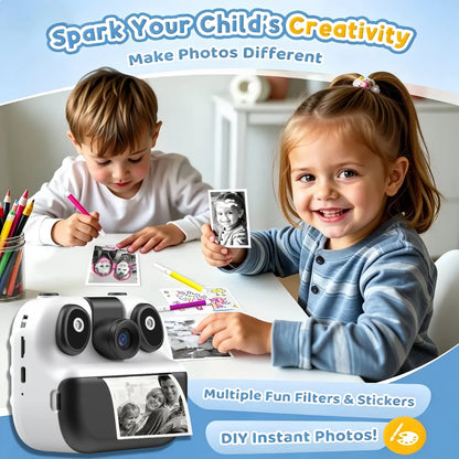 Kids Instant Print Camera with 2.8" Screen & 1080P Video
