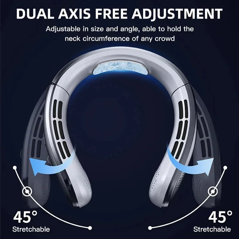 Portable Hanging Neck Fan 8000mAh – Bladeless USB Cooling