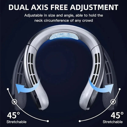 Portable Hanging Neck Fan 8000mAh – Bladeless USB Cooling