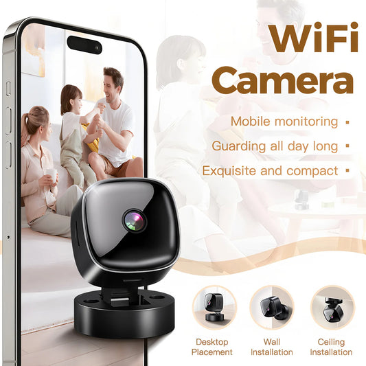 WiFi Mini Security Camera 1080P – 355° Rotating Night Vision