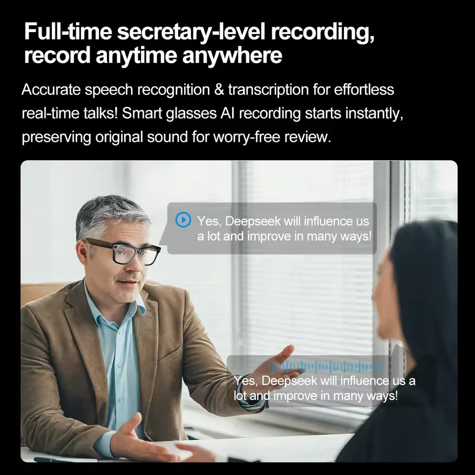 AI Camera Smart Glasses With Photo & Call Features