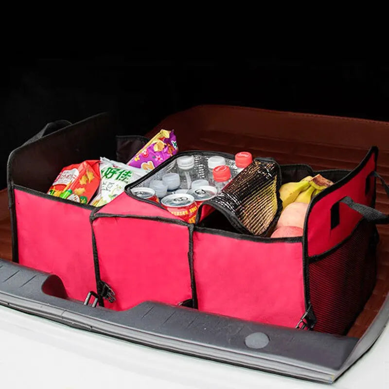 Foldable Car Trunk Organizer Storage Bag With Multiple Pockets